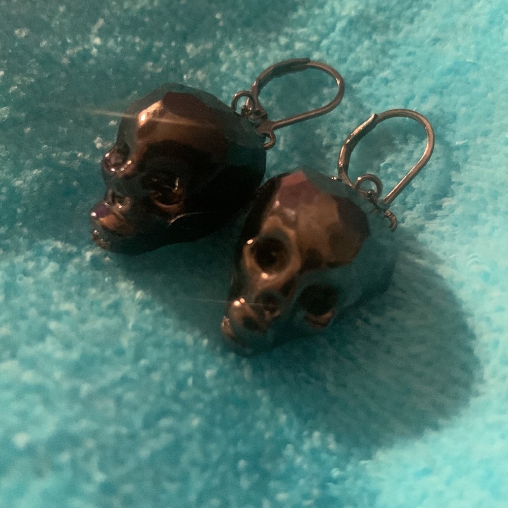 Shiny Skull Earrings